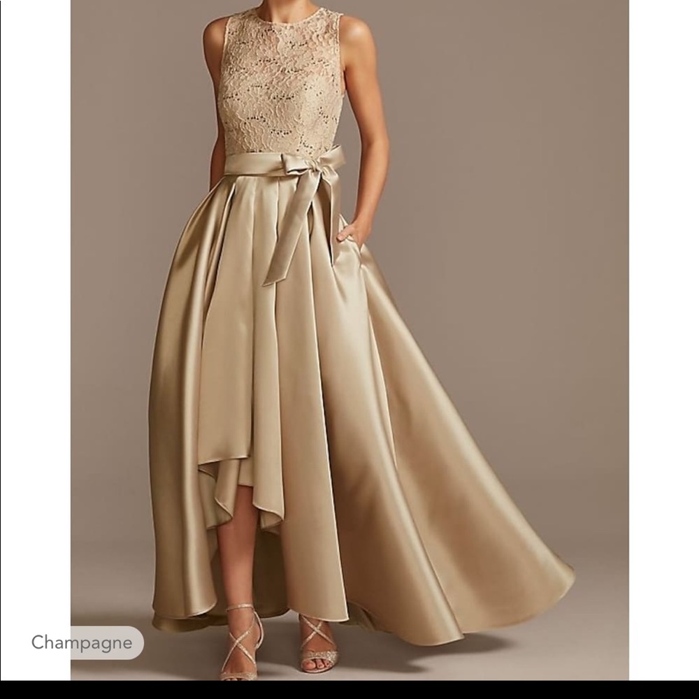 Champagne Mother of the Bride or groom high low dress